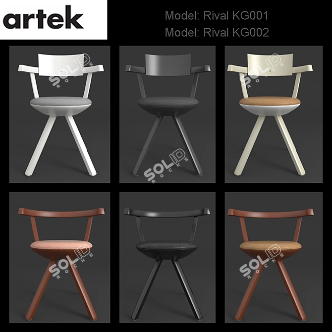 Contemporary Birch Chair by Konstantin Grcic 3D model image 3