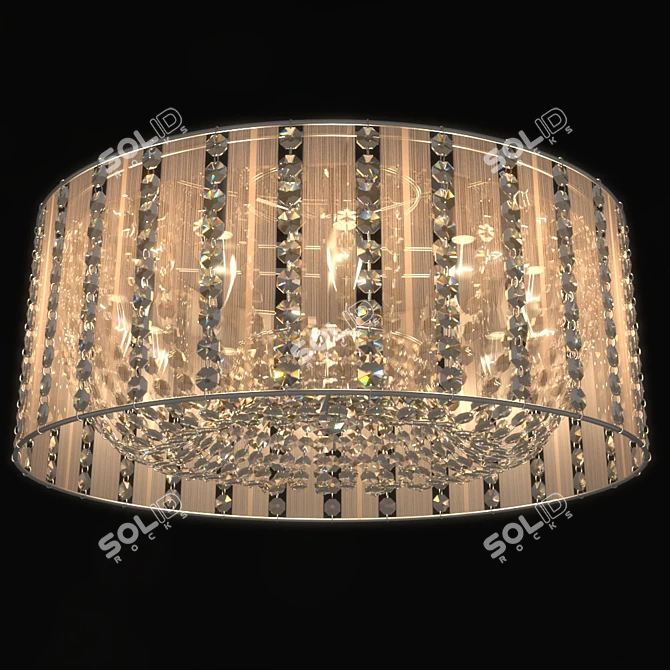 Elegant Crystal Dining Chandelier 3D model image 1