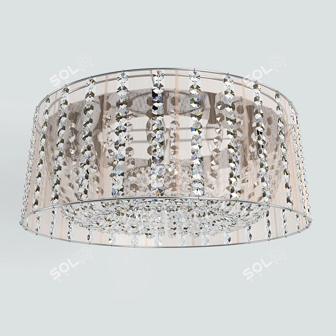 Elegant Crystal Dining Chandelier 3D model image 2