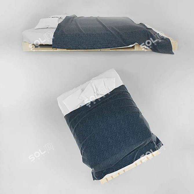 Modern Loft Bed with High-Quality Design 3D model image 3