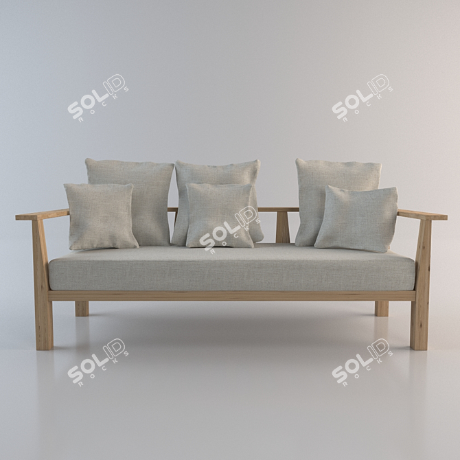 Gervasoni InOut Sofa: Stylish Outdoor Comfort 3D model image 3