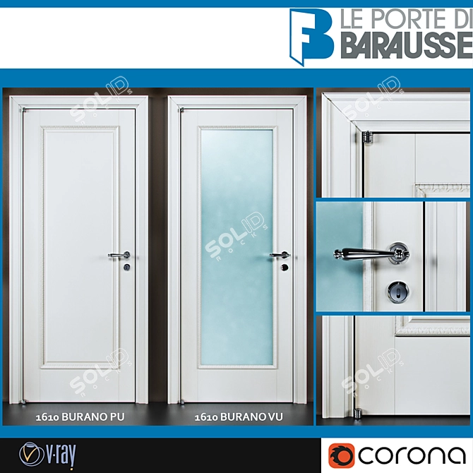 Burano Doors: Perfect Combination of Style and Quality 3D model image 1