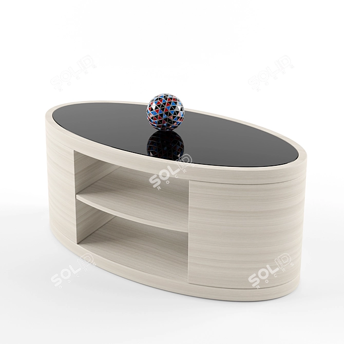 Elliptical Coffee Table 3D model image 1