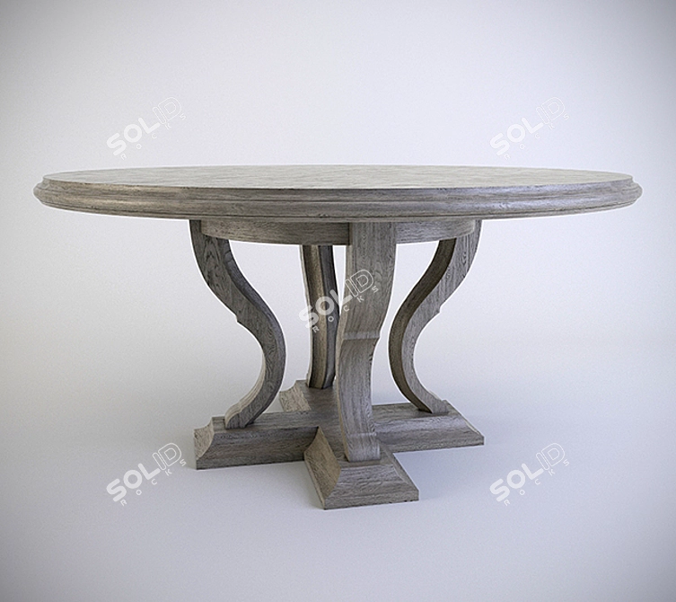 Elegant Marquesa Round Dining Table 3D model image 2