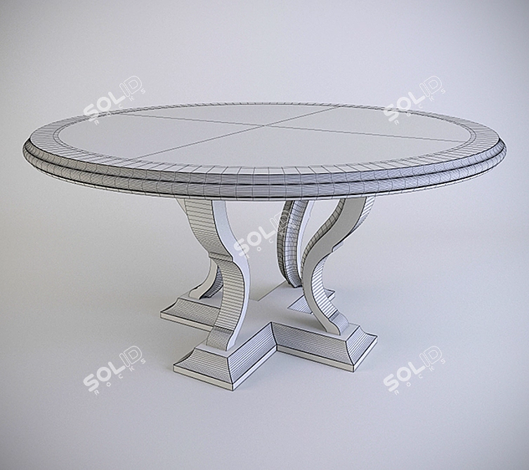 Elegant Marquesa Round Dining Table 3D model image 3