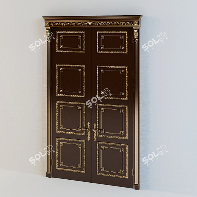 Classic Single Door 3D model image 1