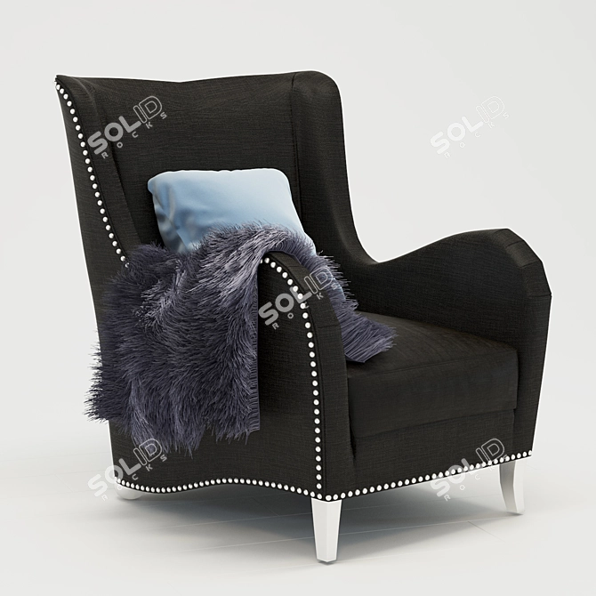 Elegant Caracole Armchair - Luxe Comfort 3D model image 1