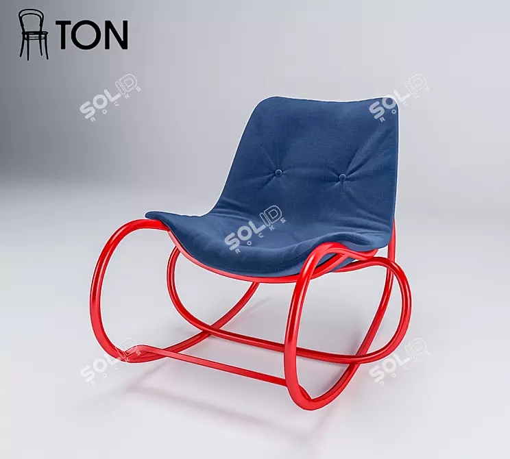TON Weve Designer Armchair 3D model image 1
