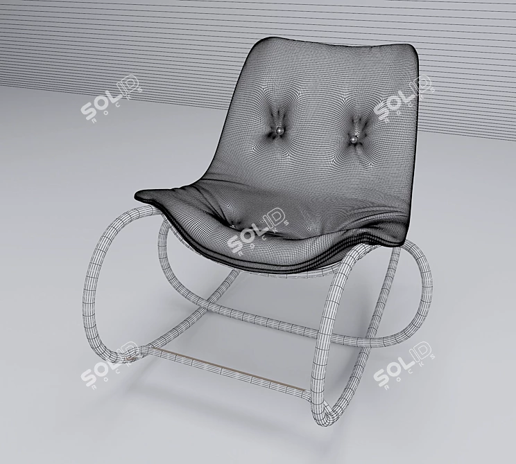 TON Weve Designer Armchair 3D model image 3