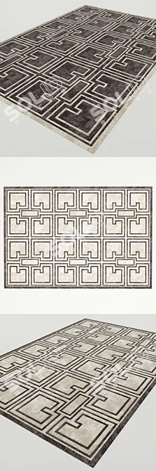 Contemporary Chic Area Rug 3D model image 1