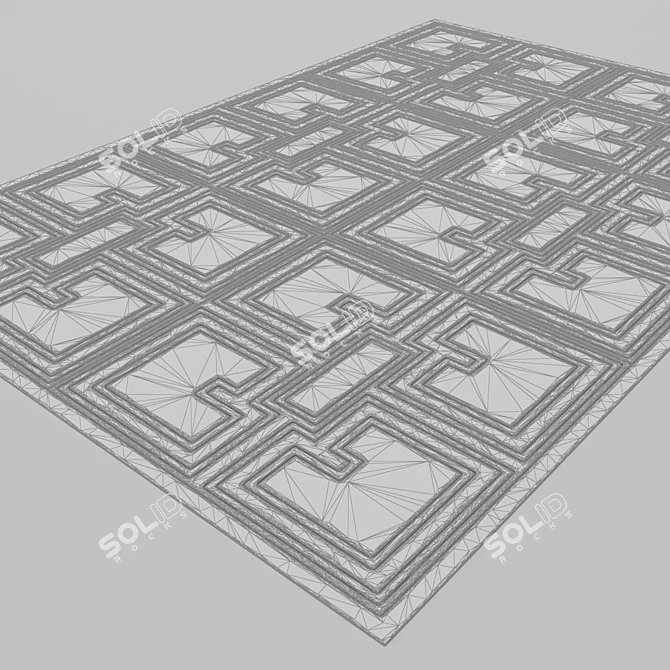 Contemporary Chic Area Rug 3D model image 2