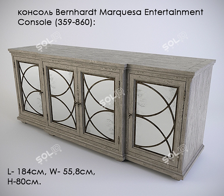 Elegant Bernhardt Marquesa Console 3D model image 1