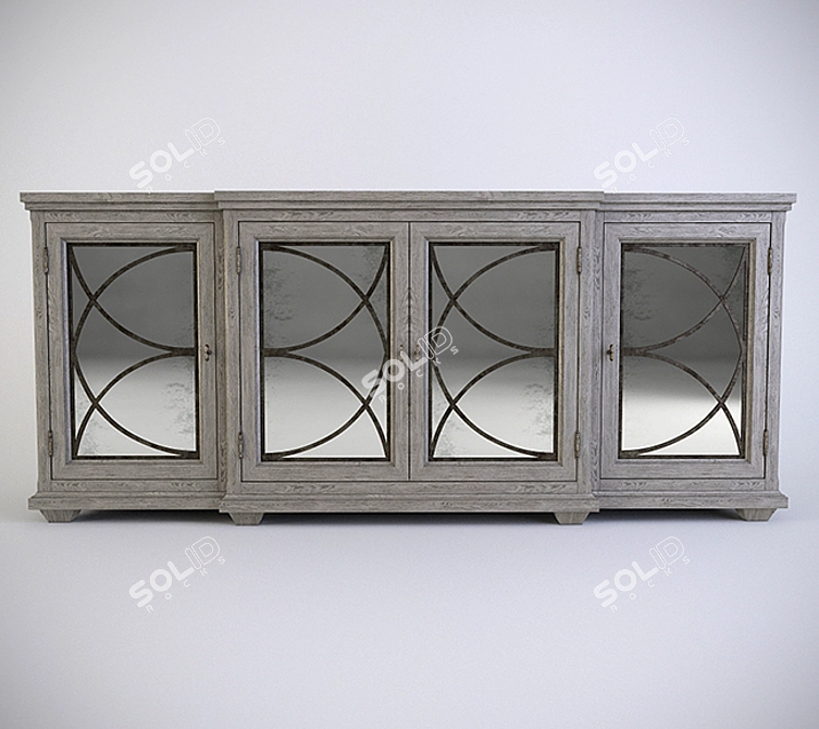 Elegant Bernhardt Marquesa Console 3D model image 2