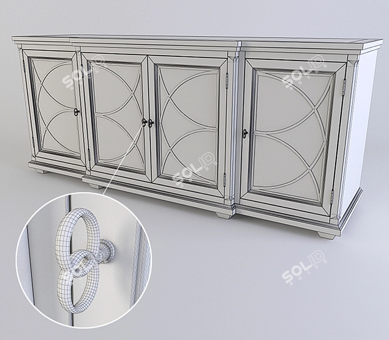 Elegant Bernhardt Marquesa Console 3D model image 3