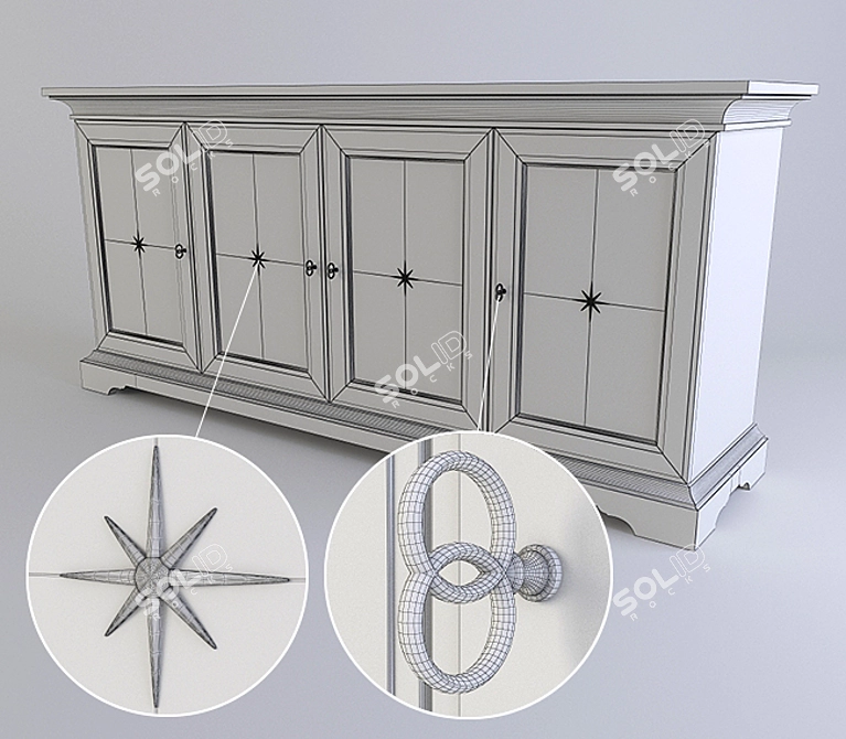 Bernhardt Marquesa Buffet - Elegant and Functional 3D model image 3