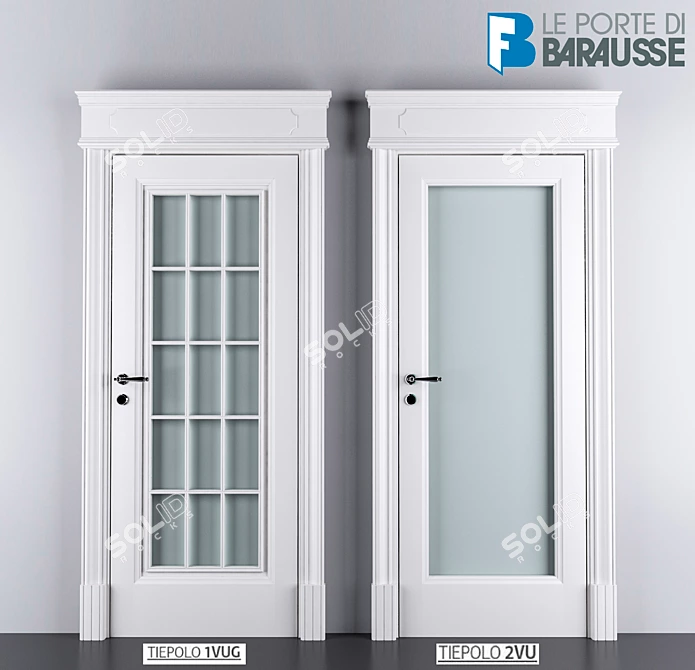 Elegant Tiepolo Doors by Barausse 3D model image 1