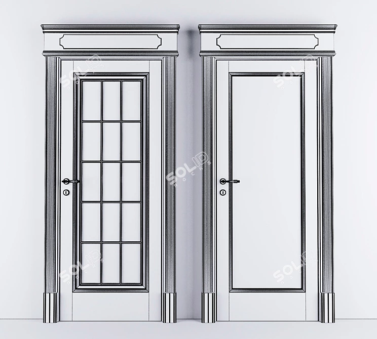 Elegant Tiepolo Doors by Barausse 3D model image 2