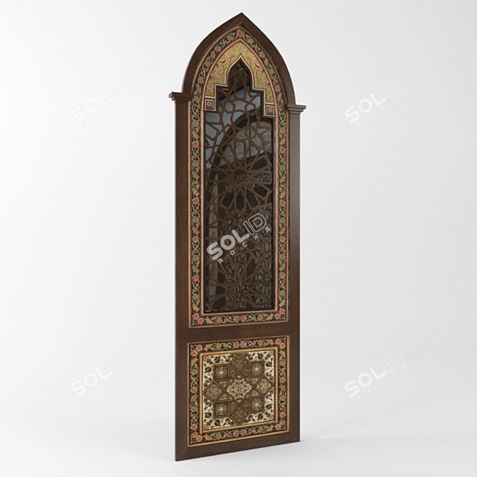 Arabic Ajami Reflective Elegance 3D model image 1