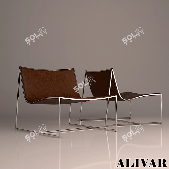 Title: Alivar Modern Italian Chair 3D model image 1