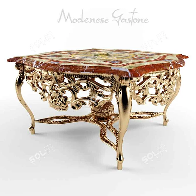 Modenese Gastone Classic Dining Table 3D model image 1