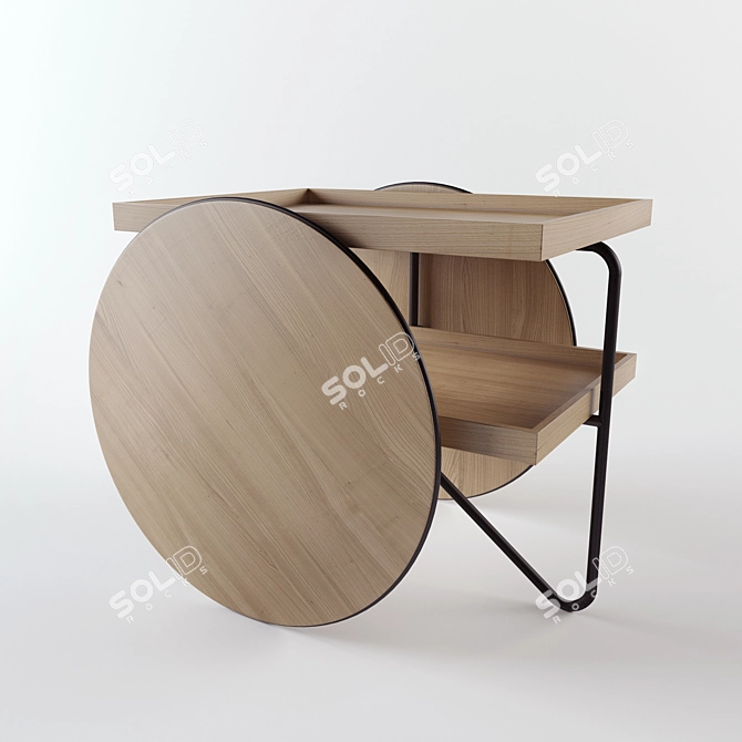 Versatile Chariot: Mobile Table 3D model image 1