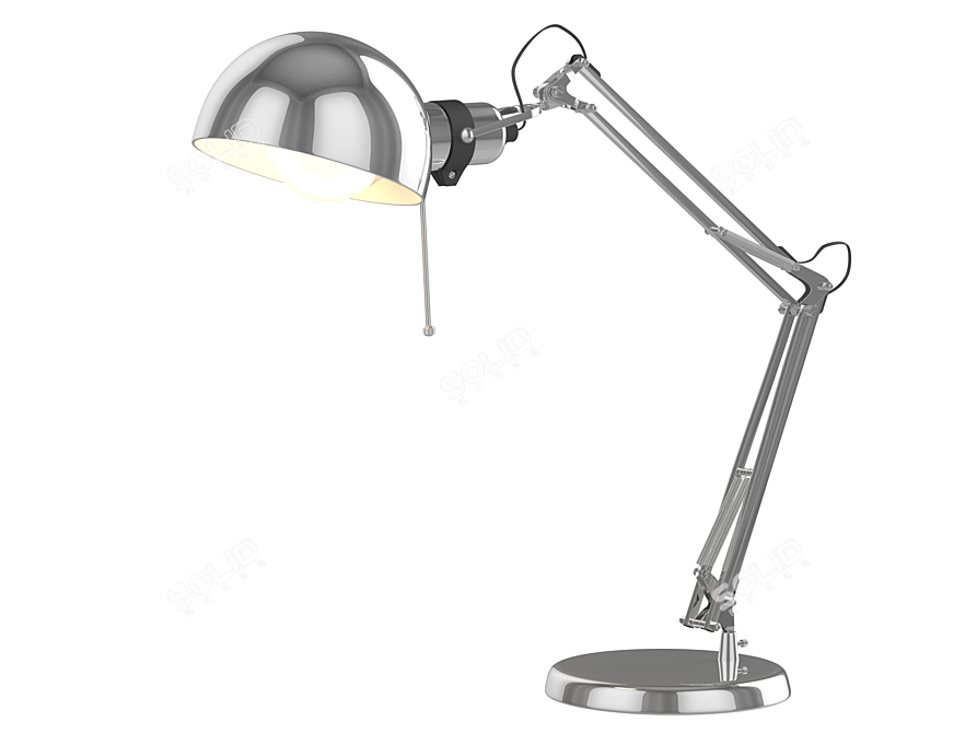Modern Chrome Table Lamp 3D model image 2