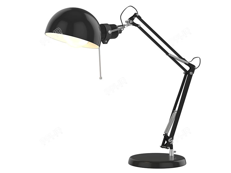 Modern Chrome Table Lamp 3D model image 3