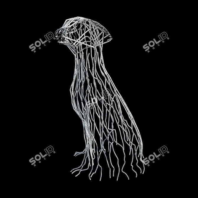 Sculpted Dog Topiary 3D model image 3