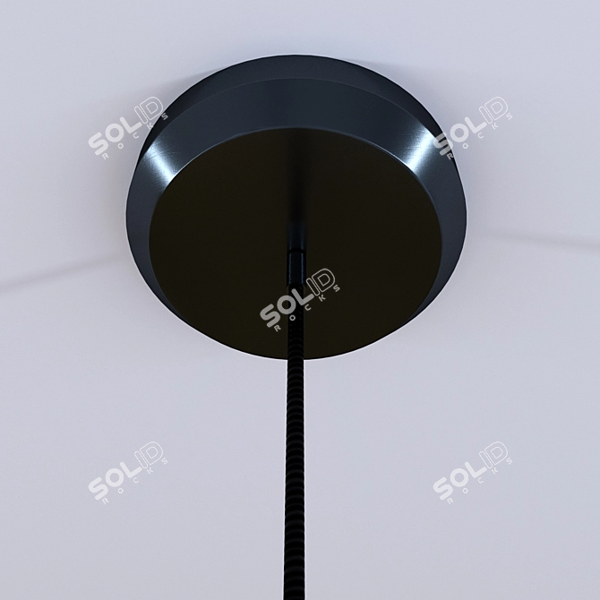 Title: Mid Century Orb Chandelier - Elegance Illuminated 3D model image 2