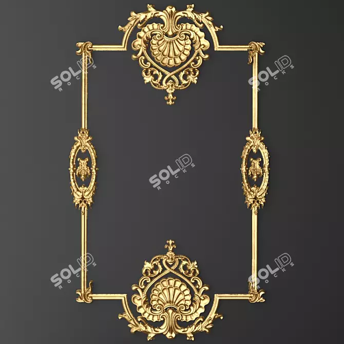 Elegant Frame Molding 3D model image 1