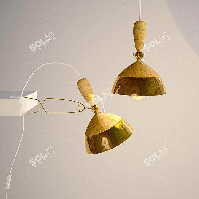 Sleek Modal Lamp: Illuminate in Style 3D model image 2