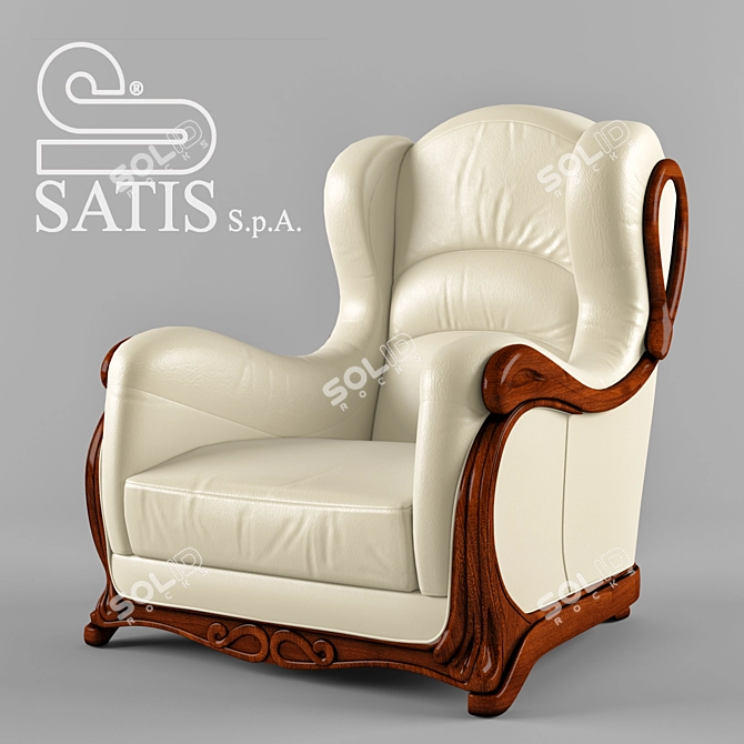 Satis Roger: Compact & Stylish Sofa 3D model image 1