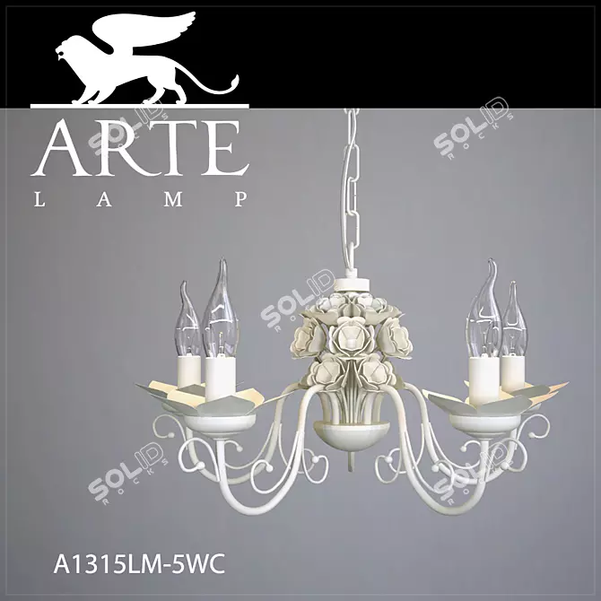 Arte Lamp Chandelier: A Touch of Elegance 3D model image 1