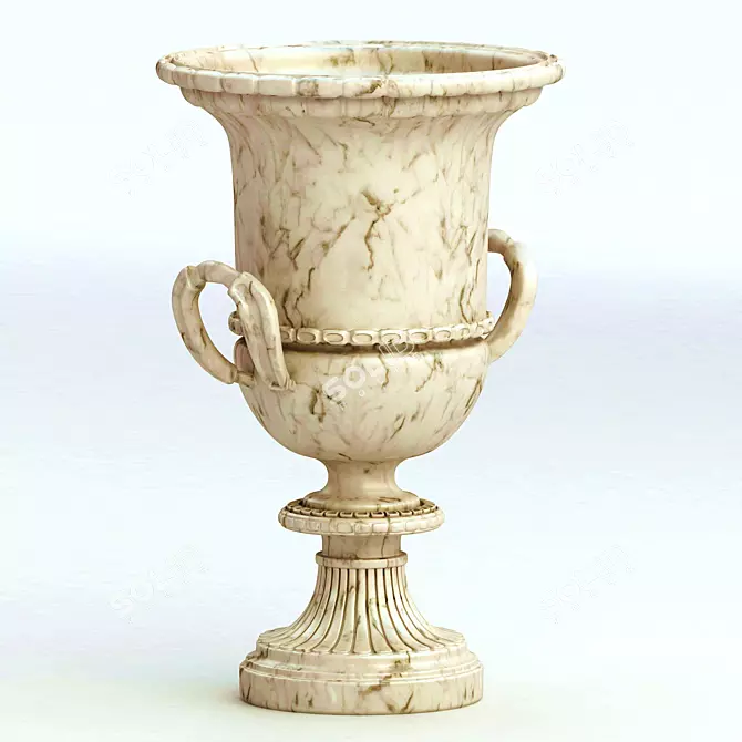 Elegant Ceramic Flowerpot 3D model image 1