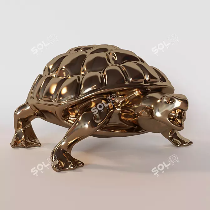 Majestic Turtle Sculpture 3D model image 1