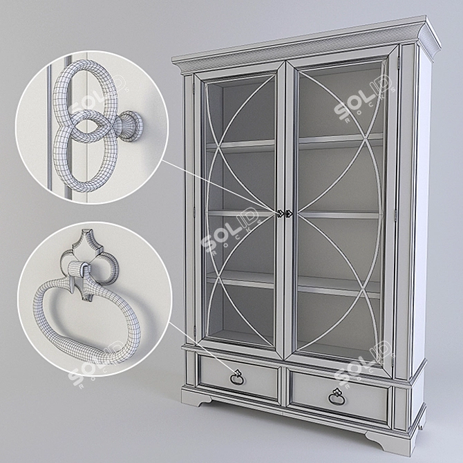 Elegant Bernhardt Marquesa Curio 3D model image 2