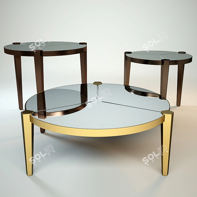 Luxury Fendi Casa Regina Coffee Tables 3D model image 1