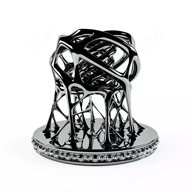 Chrome Sculpture: Modern Decor 3D model image 1