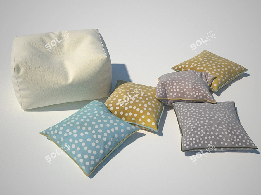 Cozy Cushions for Your Home 3D model image 1