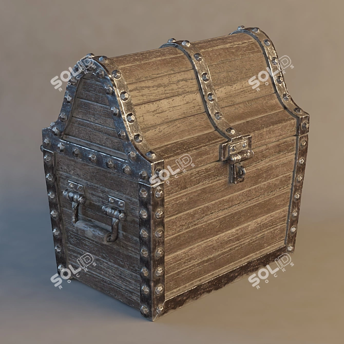 Vintage Dusty Chest 3D model image 1