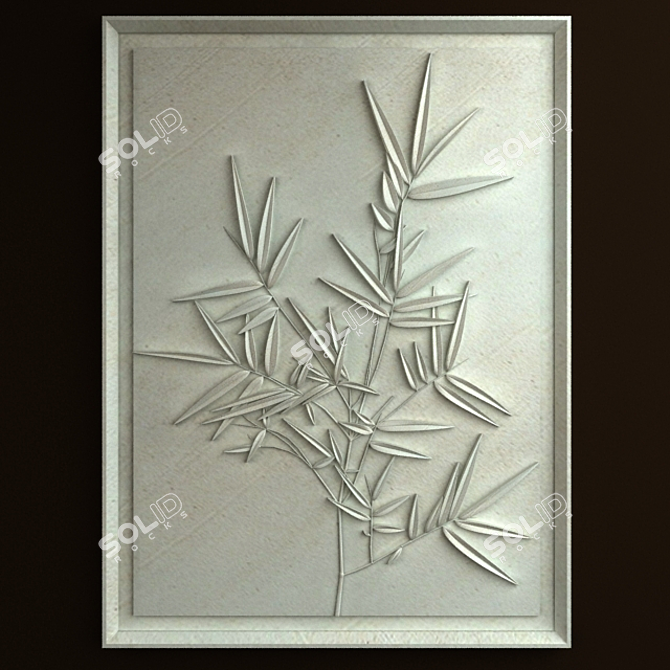 Bamboo Leaf Sculpture 3D model image 1