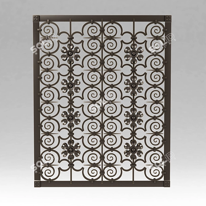 Sleek Window Grilles 3D model image 2