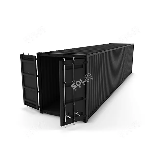 Max Rigged Cargo Container (40ft) 3D model image 1