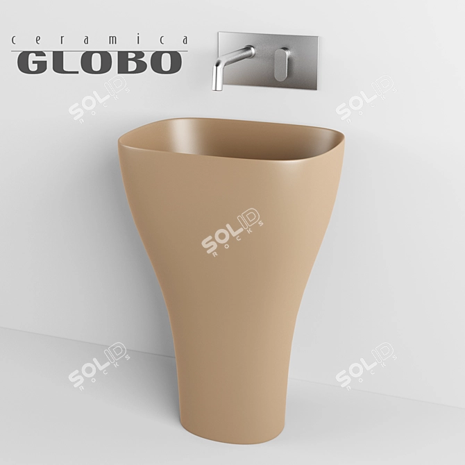 Globo Genesis Matte Ceramic Sink 3D model image 3