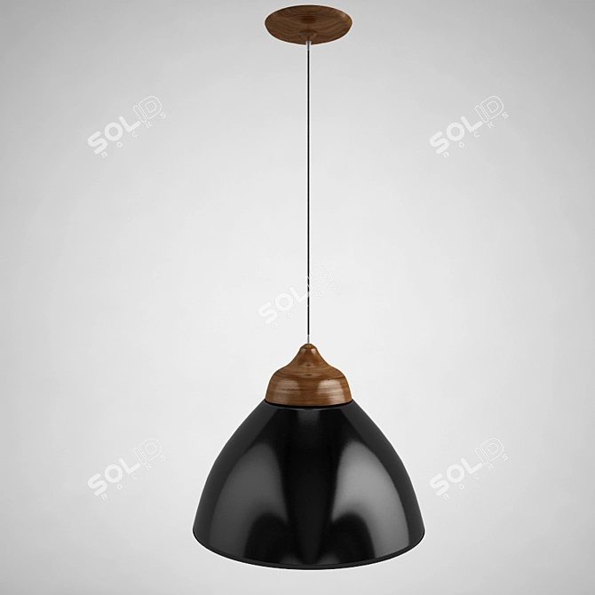 Elegant Vray Pendant Lamp 3D model image 3