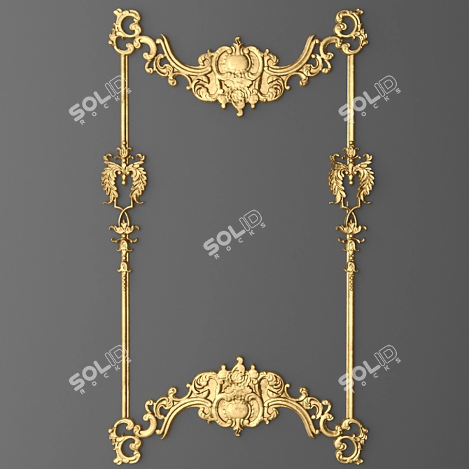 Elegant Stucco Frame 3D model image 1