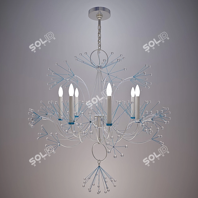 Blue Wave 54-Light Chandelier 3D model image 3