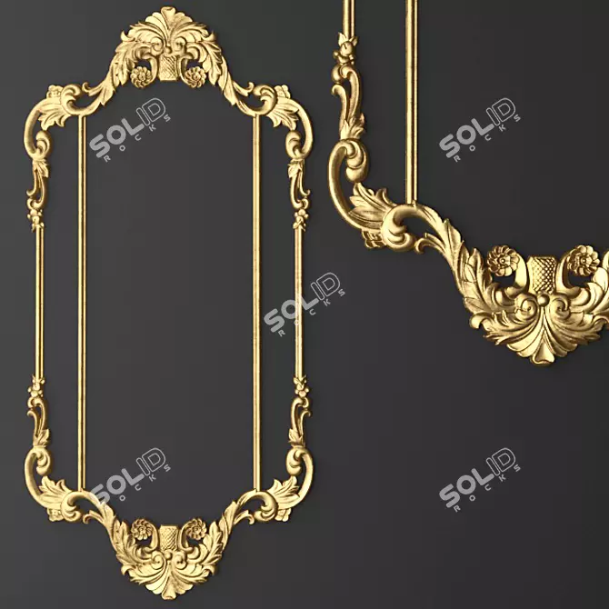 Elegant Stucco Frame 3D model image 1