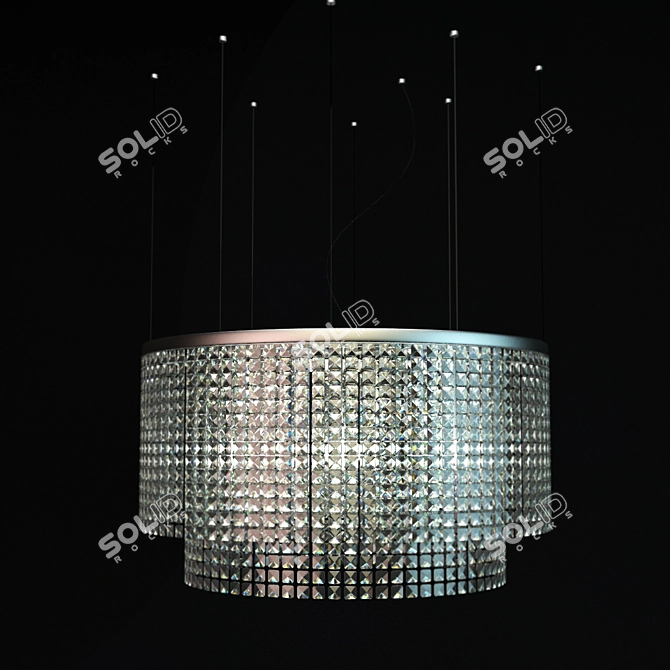 Elegant Crystal Chandelier 3D model image 1