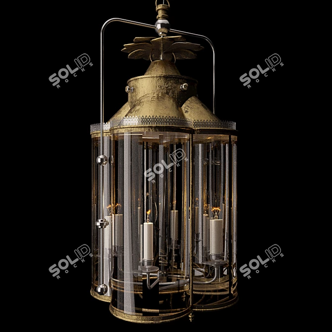 British Made Charles Edwards Clover Lantern 3D model image 1